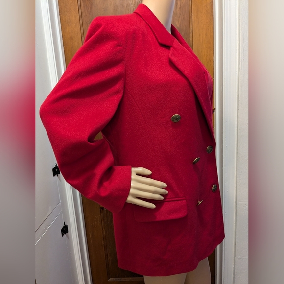 Saks Fifth Avenue Red Cashmere Blazer - Picture 8 of 14